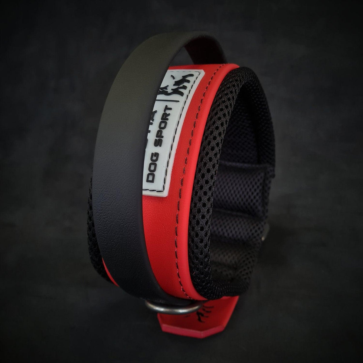 Collar Bestia Dog Sport rojo con asa
