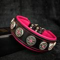 Collar Bijou negro y rosa para perros